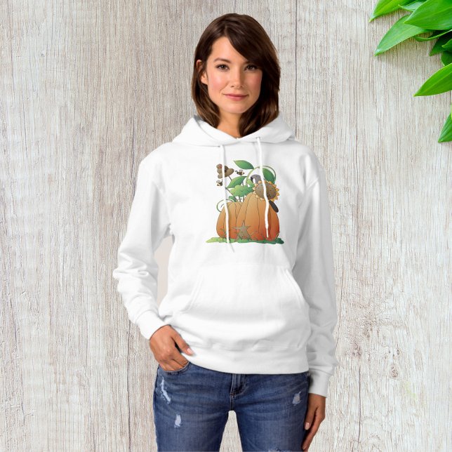 Pumpkin-Blume und Bienen Hoodie (Von Creator hochgeladen)