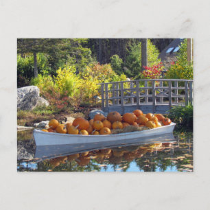 Pumpkin Boat Postcard Postkarte