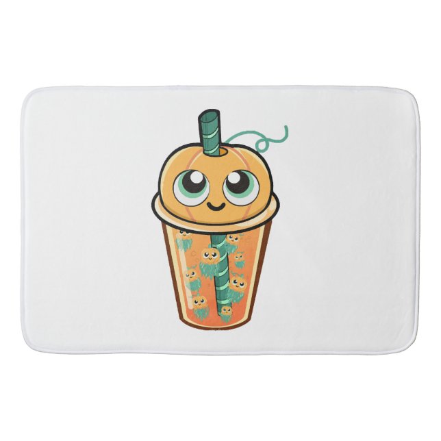 Pumpkin Boba Jellyfish Badematte (Vorderseite)
