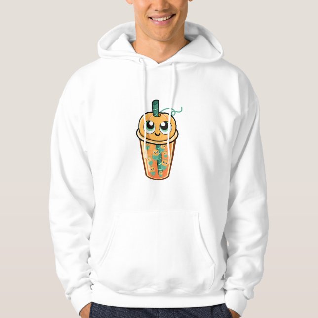 Pumpkin Boba Jellyfish Hoodie (Vorderseite)