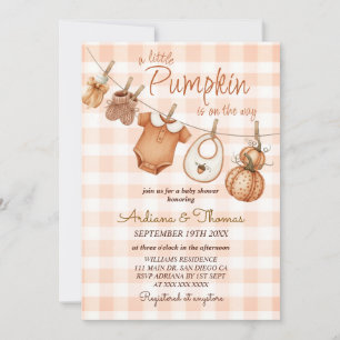 Pumpkin Boho Baby Shower Einladung