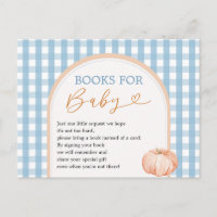 Pumpkin Boho Blue Gingham Books for Baby