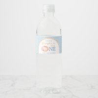 Pumpkin Boho Blue Gingham Water Flasche