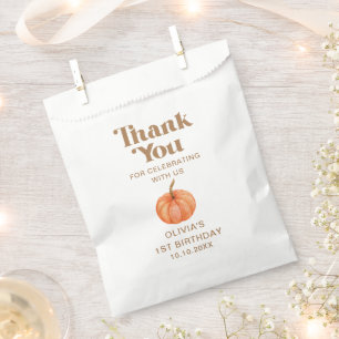 Pumpkin Boho Fall Danke, Geburtstag Geschenktütchen