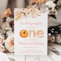 Pumpkin Boho Floral Erster Geburtstag