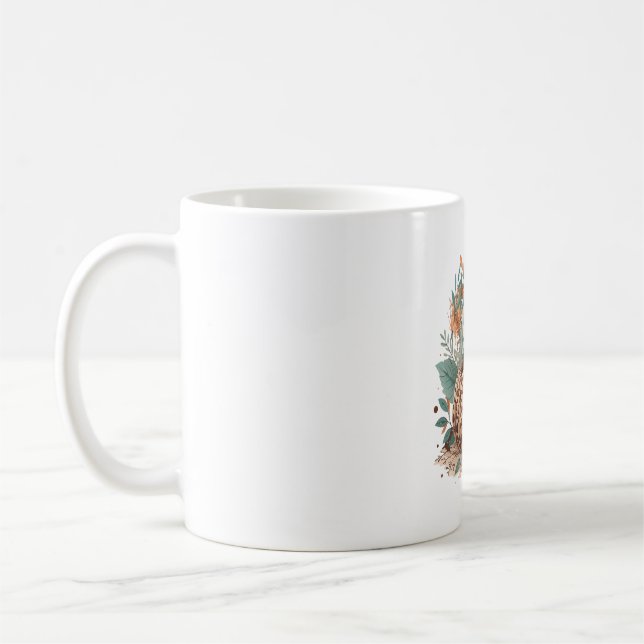 Pumpkin Boho Floral Kaffeetasse (Links)
