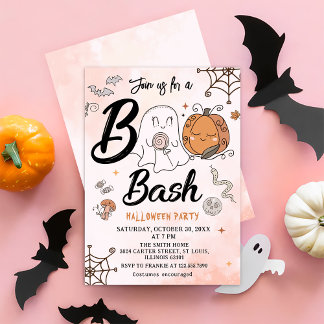 Pumpkin Boo Halloween Bash Party Einladung