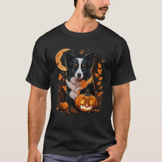 Pumpkin Border Collie Kostüm an der Grenze Collie  T-Shirt