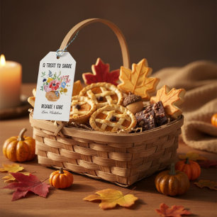 Pumpkin Bouquet Blume Herbst "Eine Leckerei zu tei Geschenkanhänger
