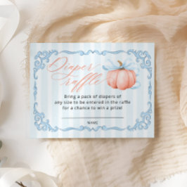 Pumpkin Boy Baby Showdiaper Raffle Ticket Begleitkarte
