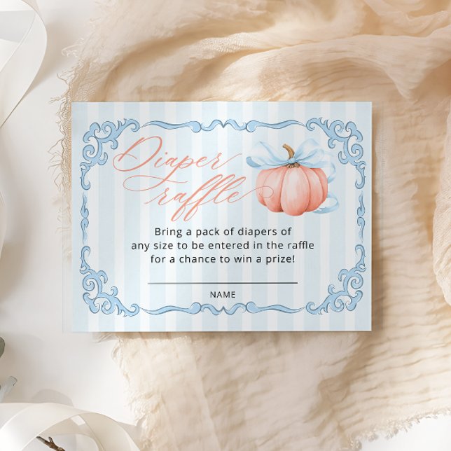 Pumpkin Boy Baby Showdiaper Raffle Ticket Begleitkarte (Von Creator hochgeladen)