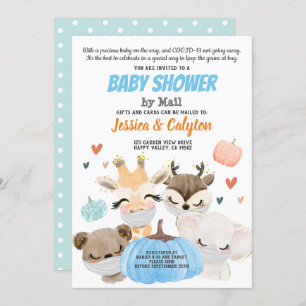 Pumpkin Boy Babydusche von Mail Woodland Animal Einladung