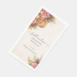 Pumpkin-Brautparty Fall der Liebe Herbstleaves Serviette