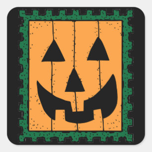 Pumpkin-Briefmarke Quadratischer Aufkleber