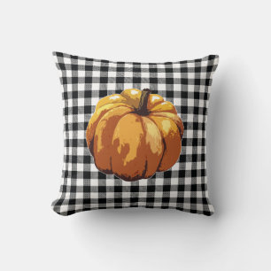 Pumpkin Buffalo Karo Pattern Bauernhaus Kissen