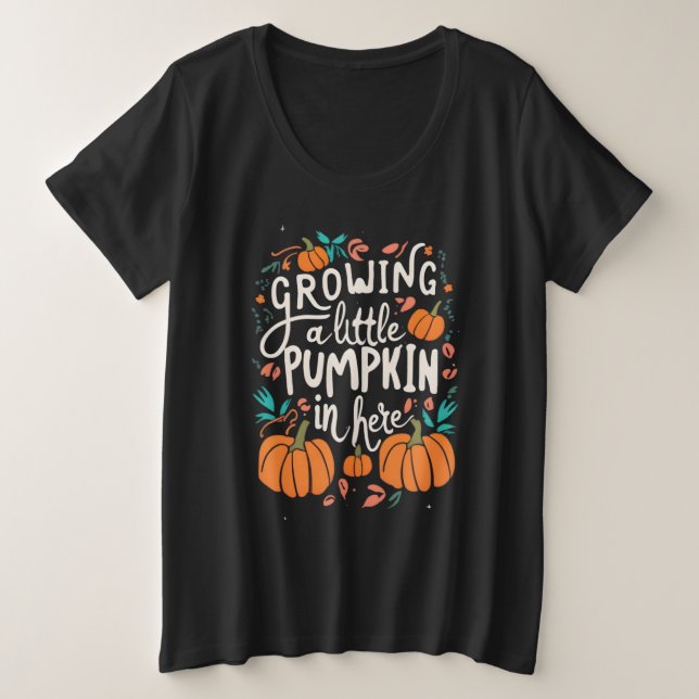 Pumpkin Bumpkin Halloween Mütterschaft Große Größe T-Shirt (Design vorne)