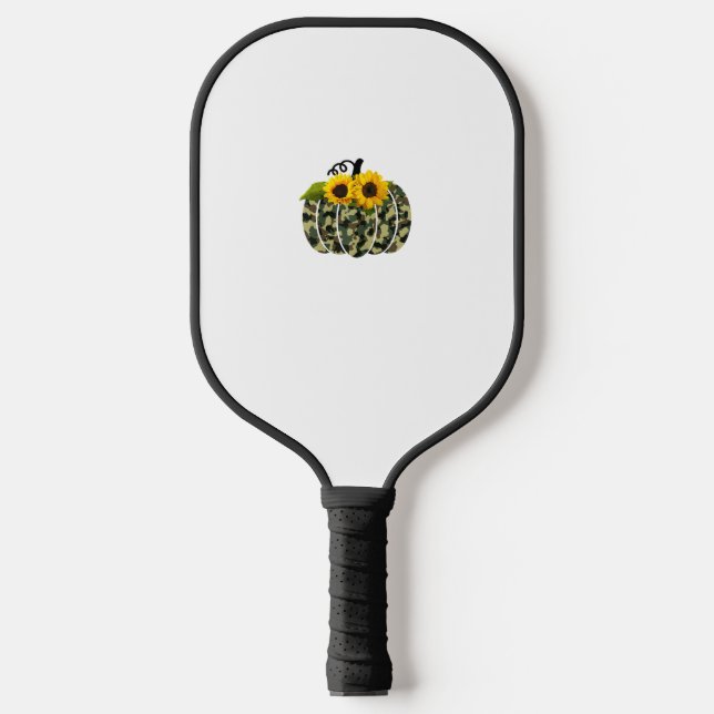 Pumpkin Camouflage and Sunflower Fall Outfit Viele Pickleball Schläger (Vorderseite)