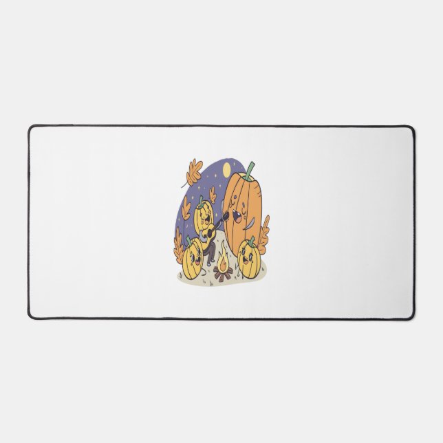 Pumpkin Campfire Serenade Schreibtischunterlage (Vorderseite)