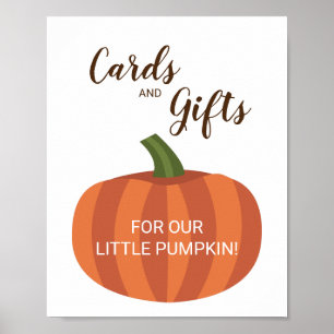Pumpkin Cards und Geschenke Autumn Baby Showunters Poster