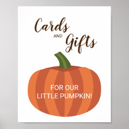 Pumpkin Cards und Geschenke Autumn Baby Showunters Poster