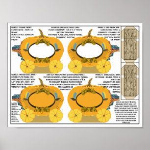Pumpkin Carriage Erntedank Wedding Platzkarte Poster
