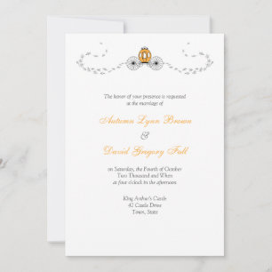 Pumpkin Carriage Fall Wedding Einladung