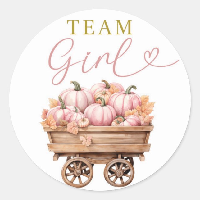 Pumpkin Carriage Team Girl Sticker (Vorderseite)
