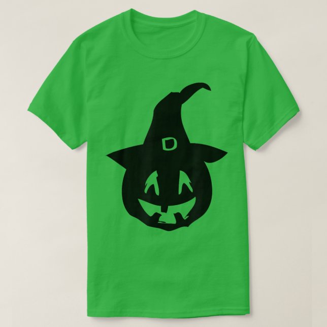 Pumpkin Carving Kürbislaterne Hexenhut Halloween T-Shirt (Design vorne)