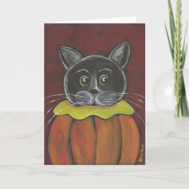 Pumpkin Cat Card by Liz Revit Karte (Vorderseite)