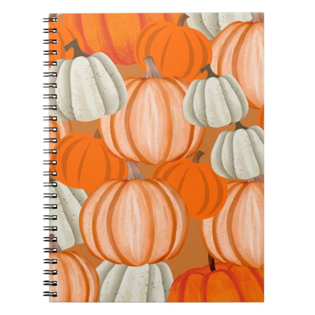 Pumpkin Collage Notebook – Autumn Aesthetic  Notizblock (Vorderseite)