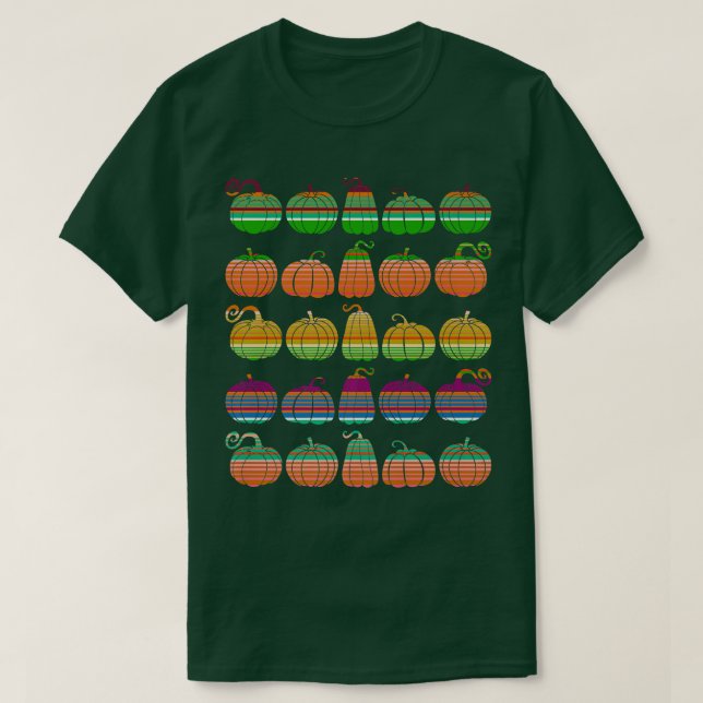 Pumpkin CollageHerbstfarben Wählen Sie eine andere T-Shirt (Design vorne)