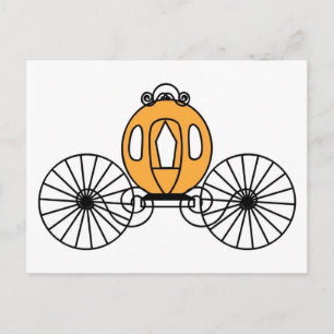 Pumpkin Colored Coach Postkarte