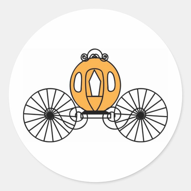 Pumpkin Colored Coach Runder Aufkleber (Vorderseite)