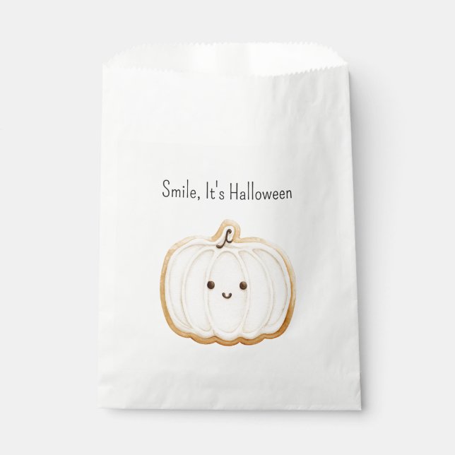 Pumpkin Cookie Smile Halloween Geschenktütchen (Vorderseite)