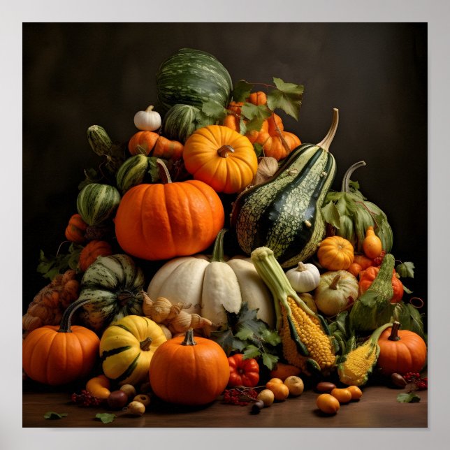 Pumpkin Cornucopia Digitaldruck Poster (Vorne)