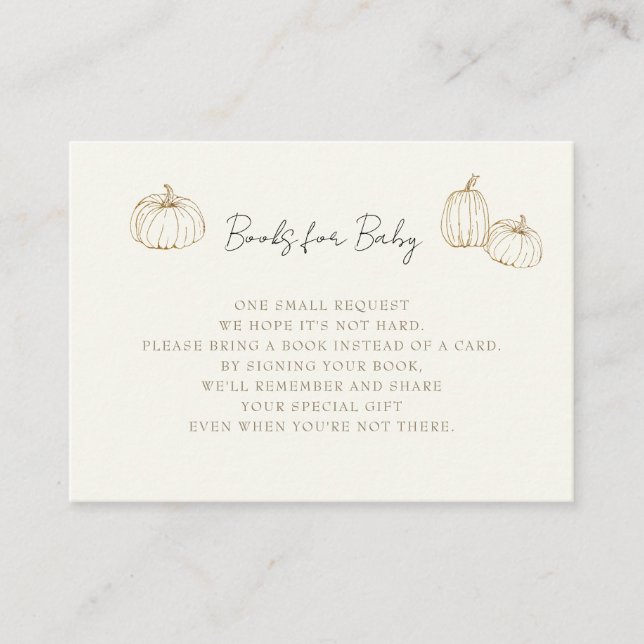 Pumpkin Cream Books for Baby Begleitkarte (Vorderseite)