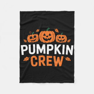 Pumpkin Crew Funny Matching Pumpkin Patch Familie Fleecedecke