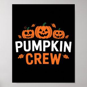Pumpkin Crew Funny Matching Pumpkin Patch Familie Poster