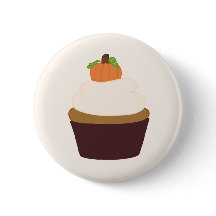 Pumpkin Cupcake - Rundes Button-up-Abzeichen