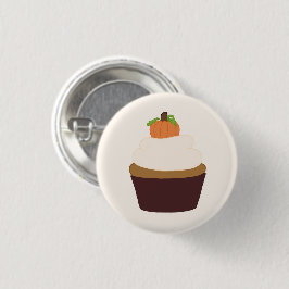 Pumpkin Cupcake - Rundes Button-up-Abzeichen Button