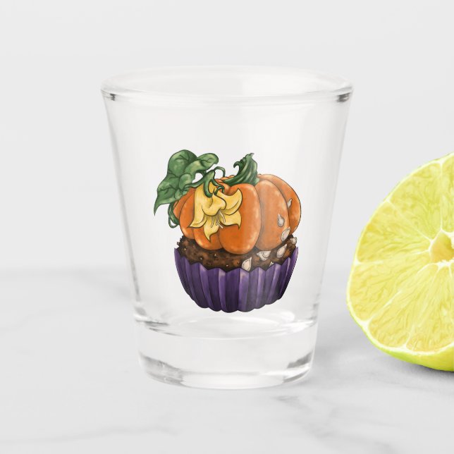 Pumpkin Cupcake Schnapsglas (Vorderseite)