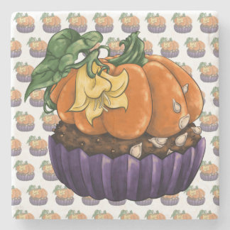Pumpkin Cupcake Steinuntersetzer