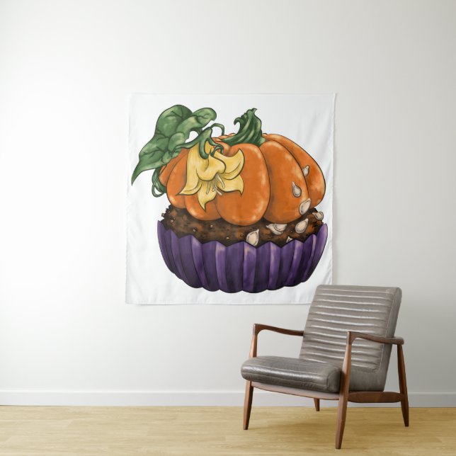 Pumpkin Cupcake Wandteppich (Beispiel)