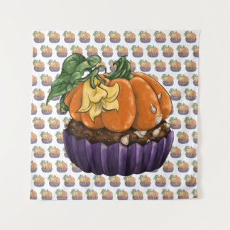 Pumpkin Cupcake Wandteppich