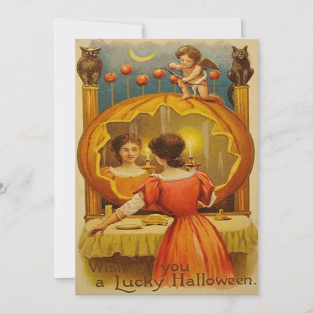 Pumpkin Cupid Owl Crescent Moon (Vorderseite)