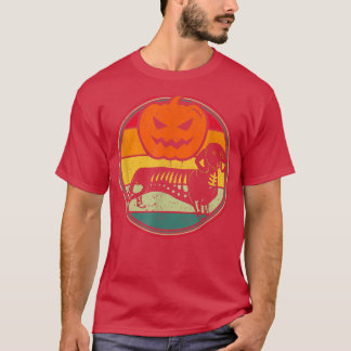 Pumpkin Dackel Funny Halloween Kürbislaterne W T-Shirt