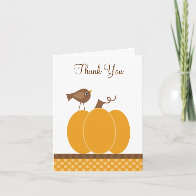 Pumpkin Danke-Card Dankeskarte (Vorderseite)