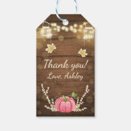 Pumpkin danke Ihnen Tag Rustic Fall Wood Lights Geschenkanhänger