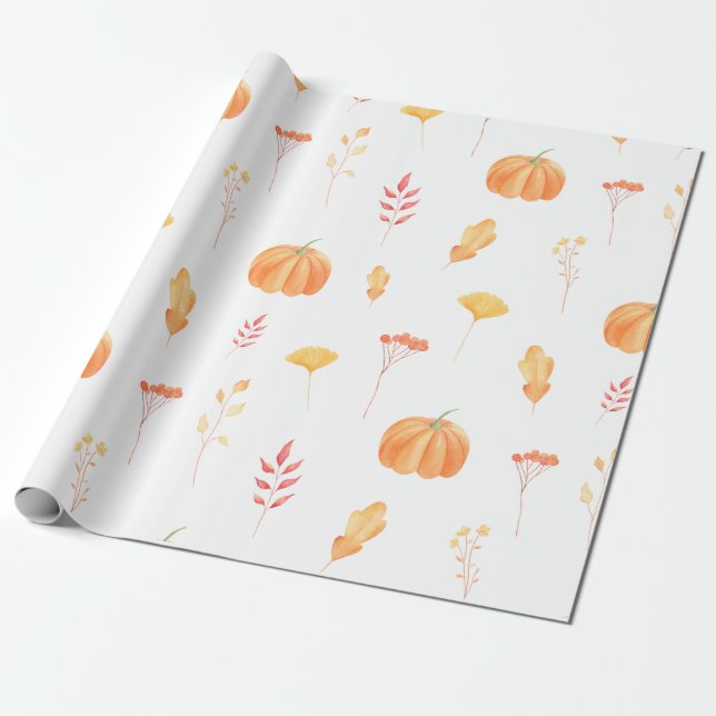 Pumpkin Design Geschenkpapier (Ungerollt)