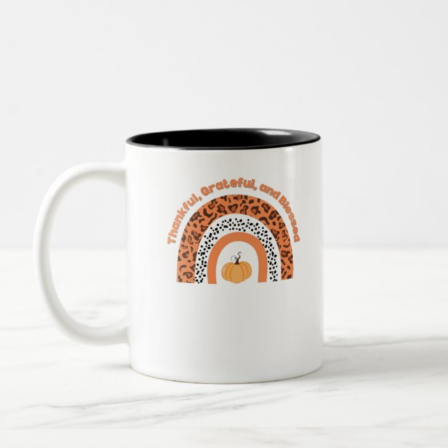 Pumpkin-Design Zweifarbige Tasse (Links)